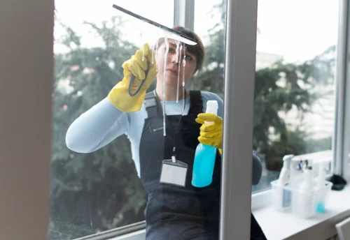 Nettoyage de vitres intérieures et extérieures aux Monts-Ronds